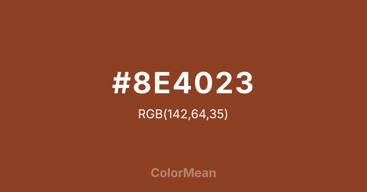 #8E4023 color swatch
