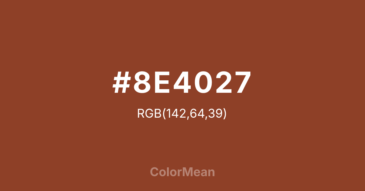 #8E4027 color swatch