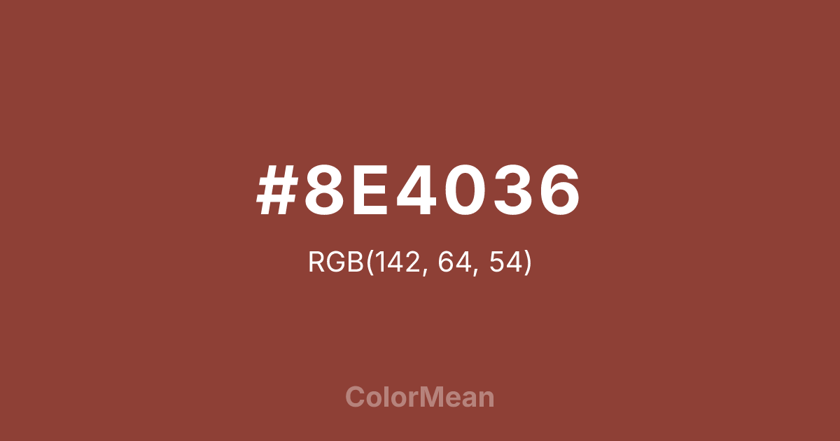 #8E4036 color swatch
