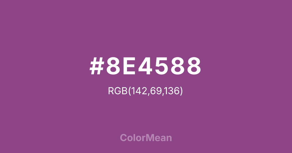 #8E4588 color swatch