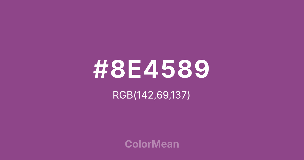 #8E4589 color swatch