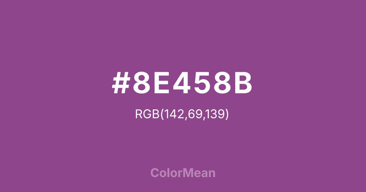 #8E458B color swatch