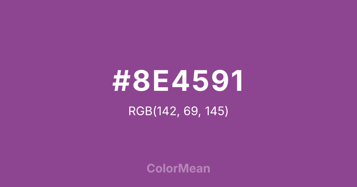 #8E4591 color swatch