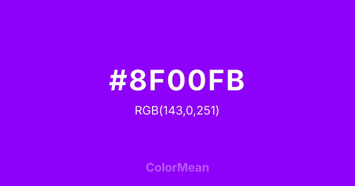 #8F00FB color swatch