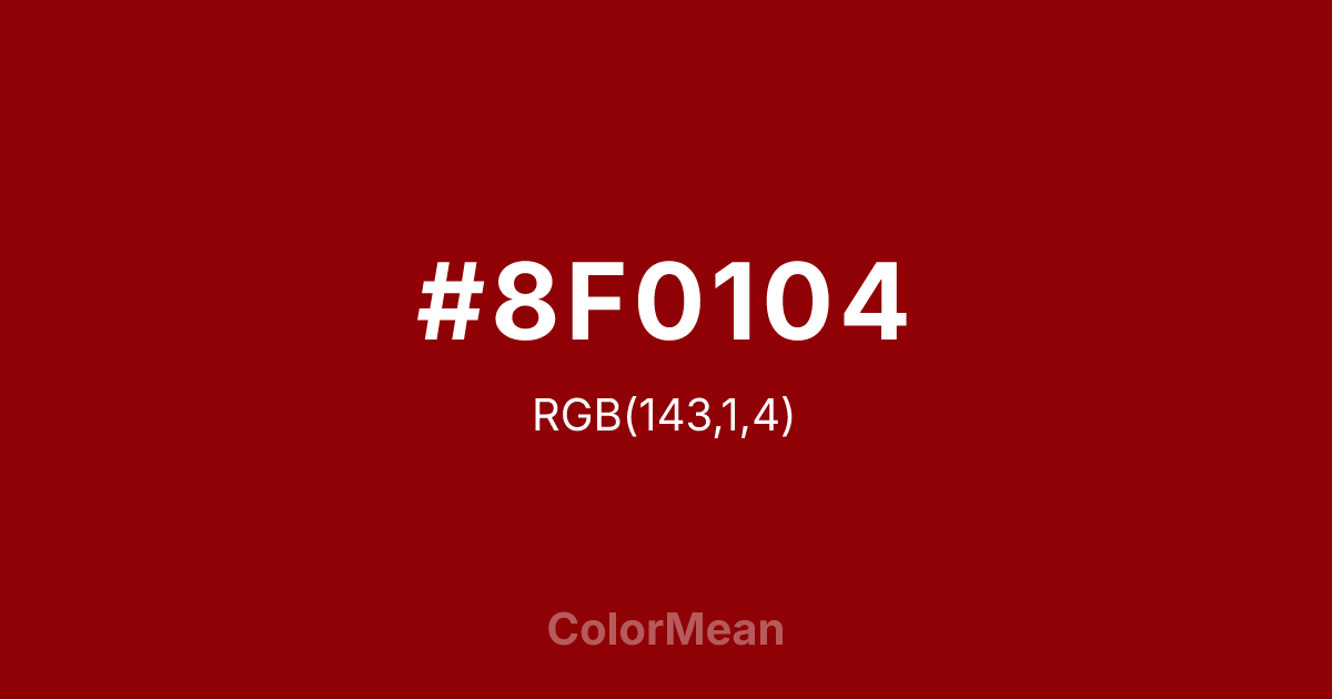 #8F0104 color swatch