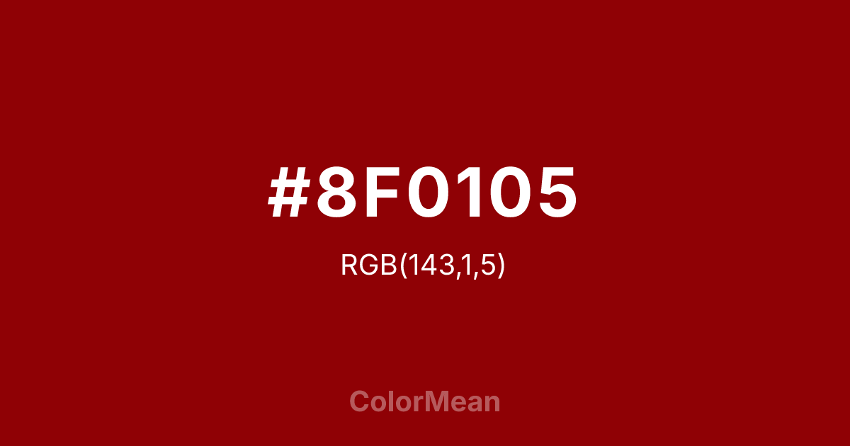 #8F0105 color swatch