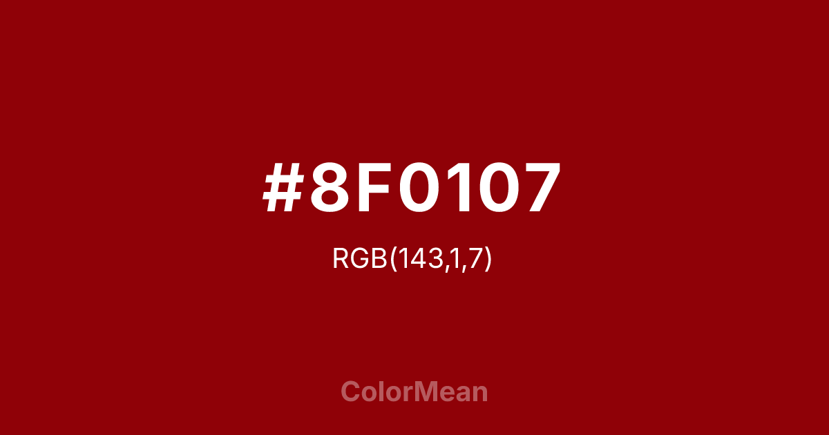 #8F0107 color swatch