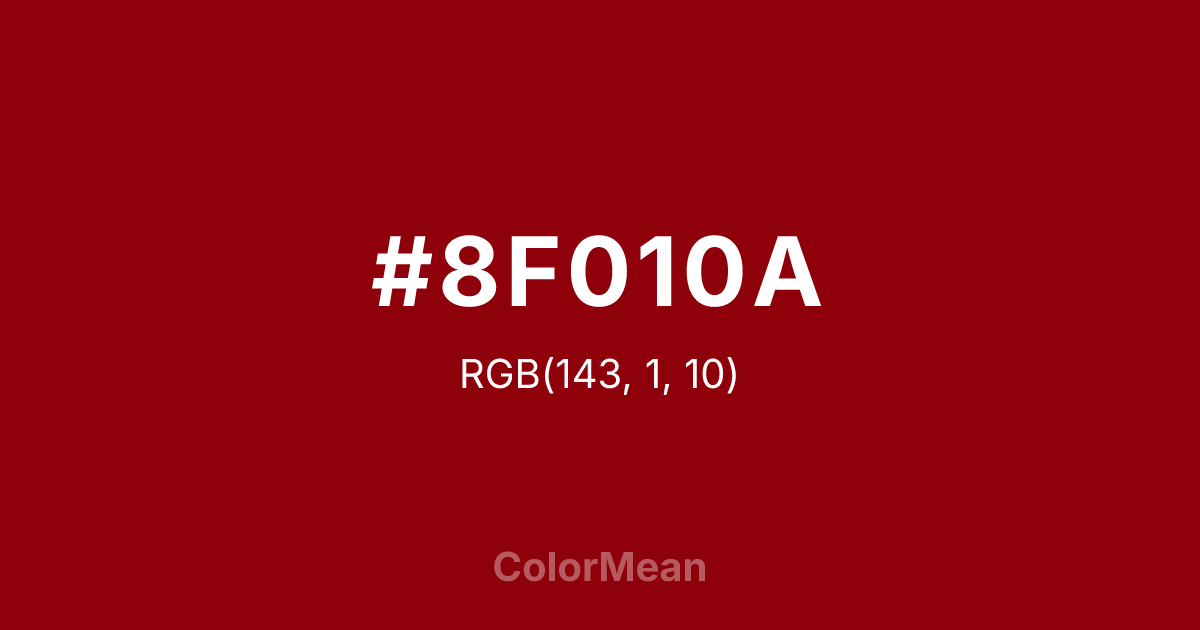 #8F010A color swatch