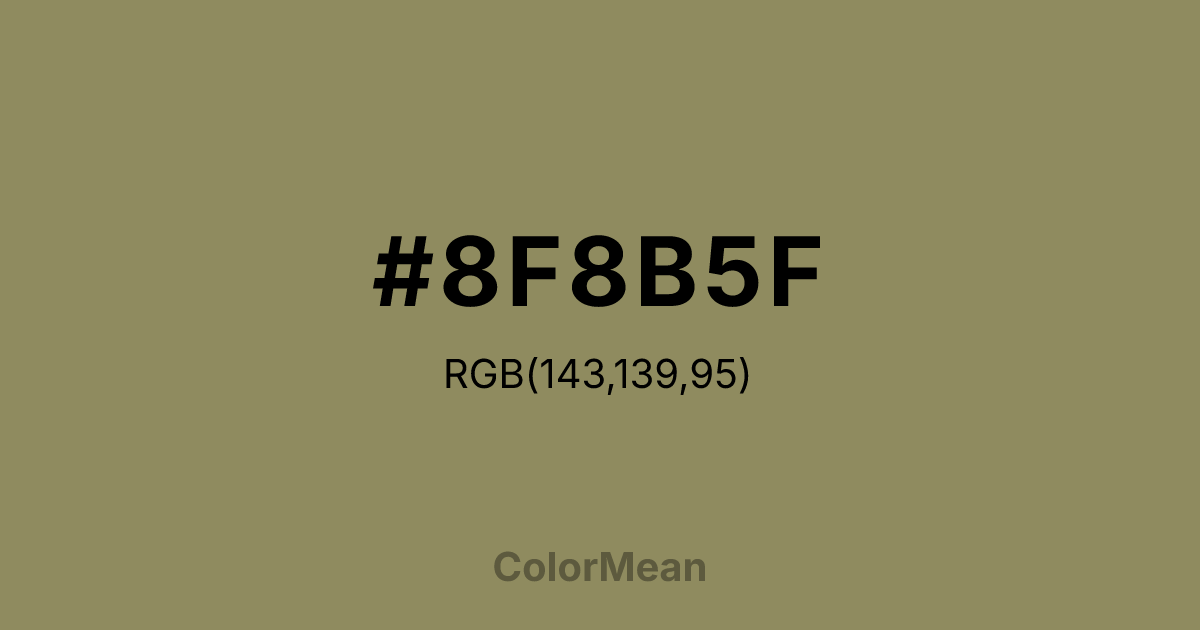 #8F8B5F color swatch