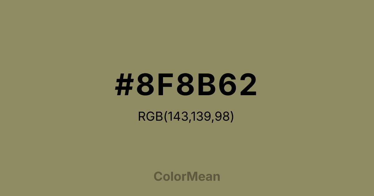 #8F8B62 color swatch