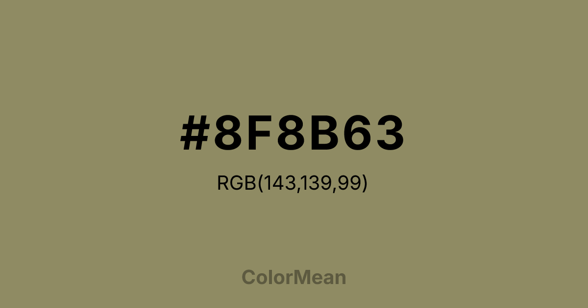 #8F8B63 color swatch