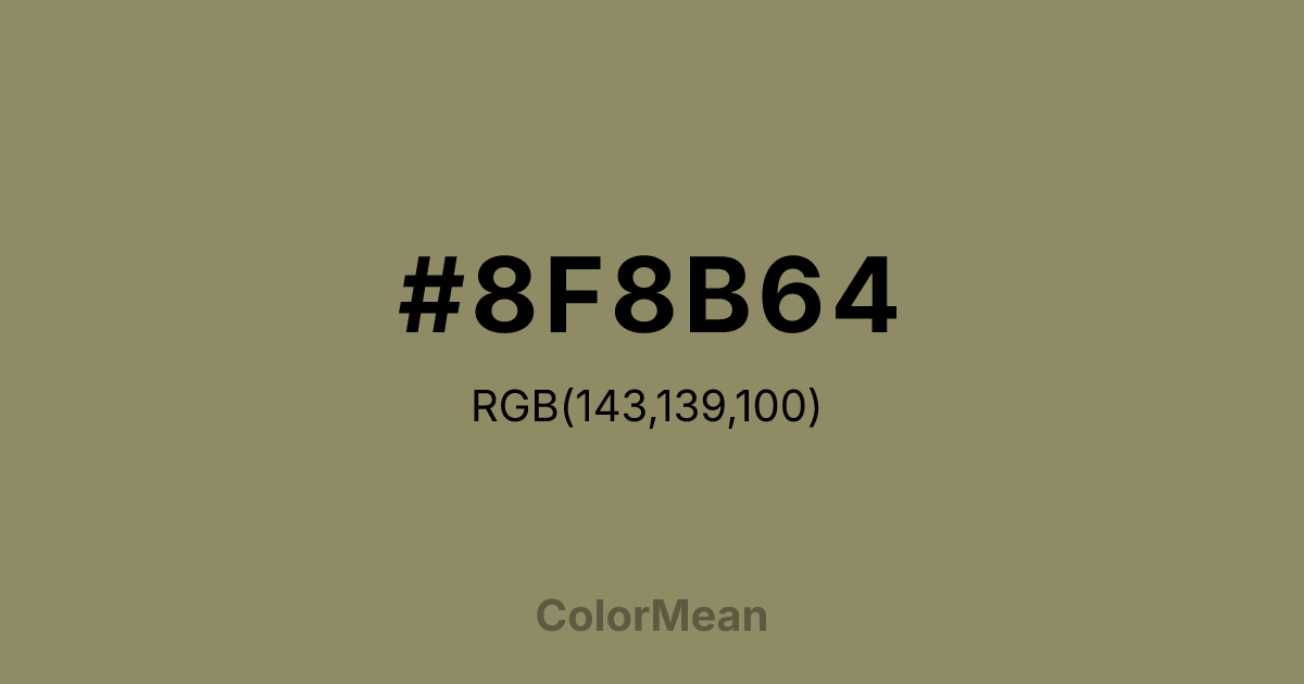 #8F8B64 color swatch