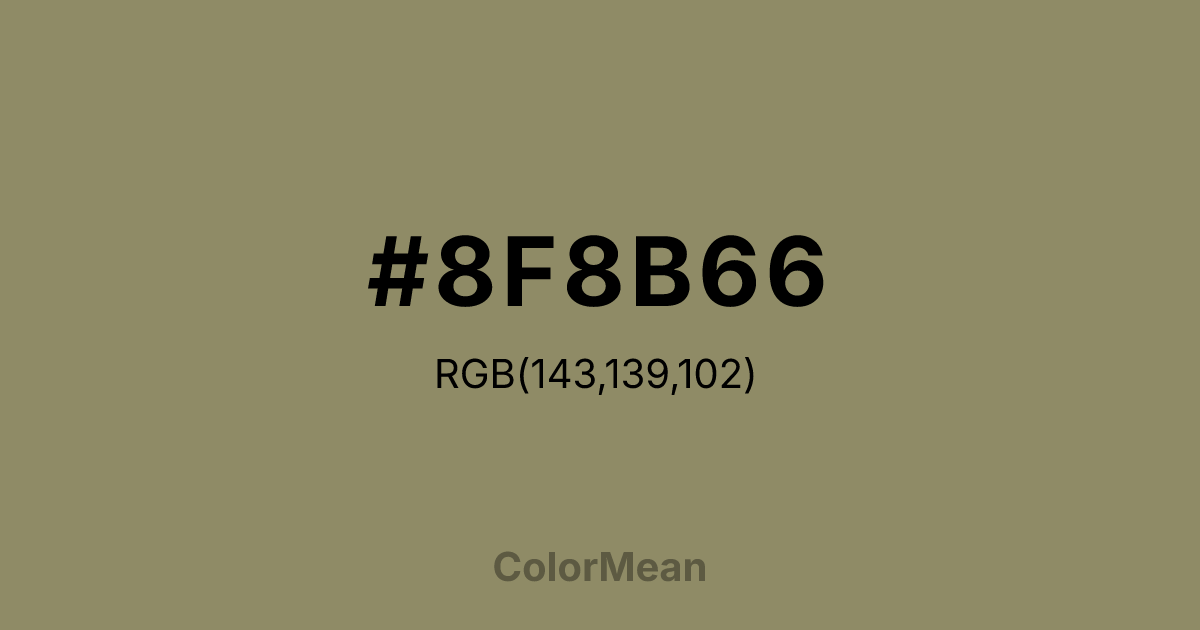 #8F8B66 color swatch