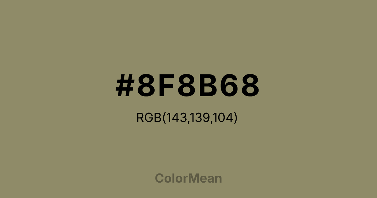 #8F8B68 color swatch