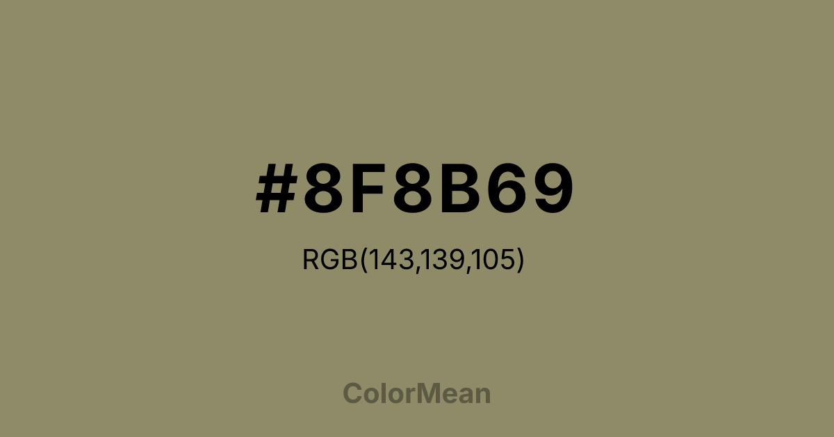 #8F8B69 color swatch