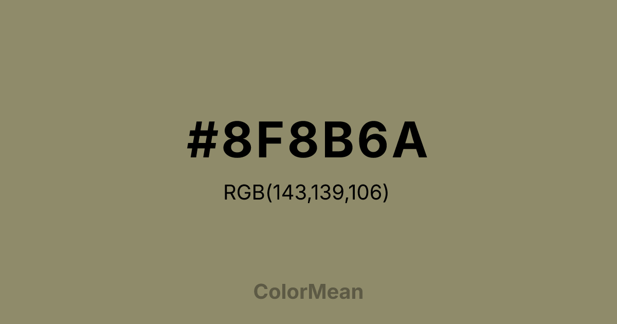 #8F8B6A color swatch