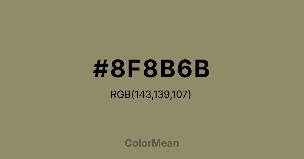 #8F8B6B color swatch