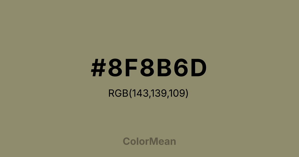 #8F8B6D color swatch