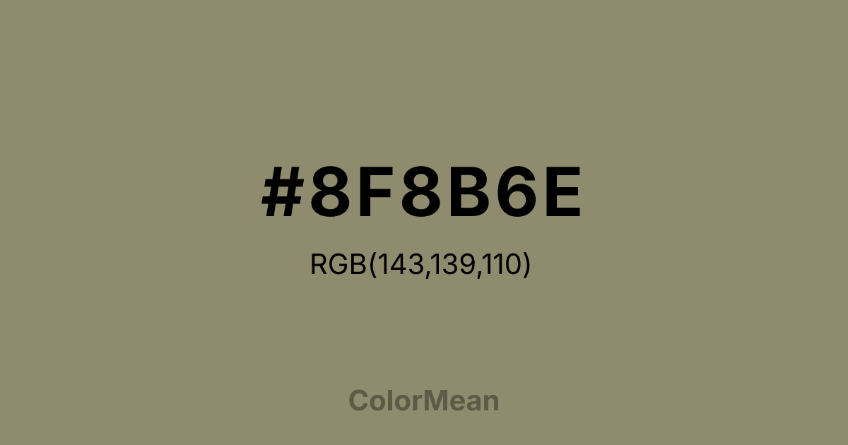 #8F8B6E color swatch
