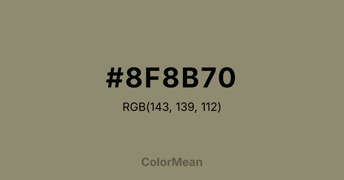#8F8B70 color swatch