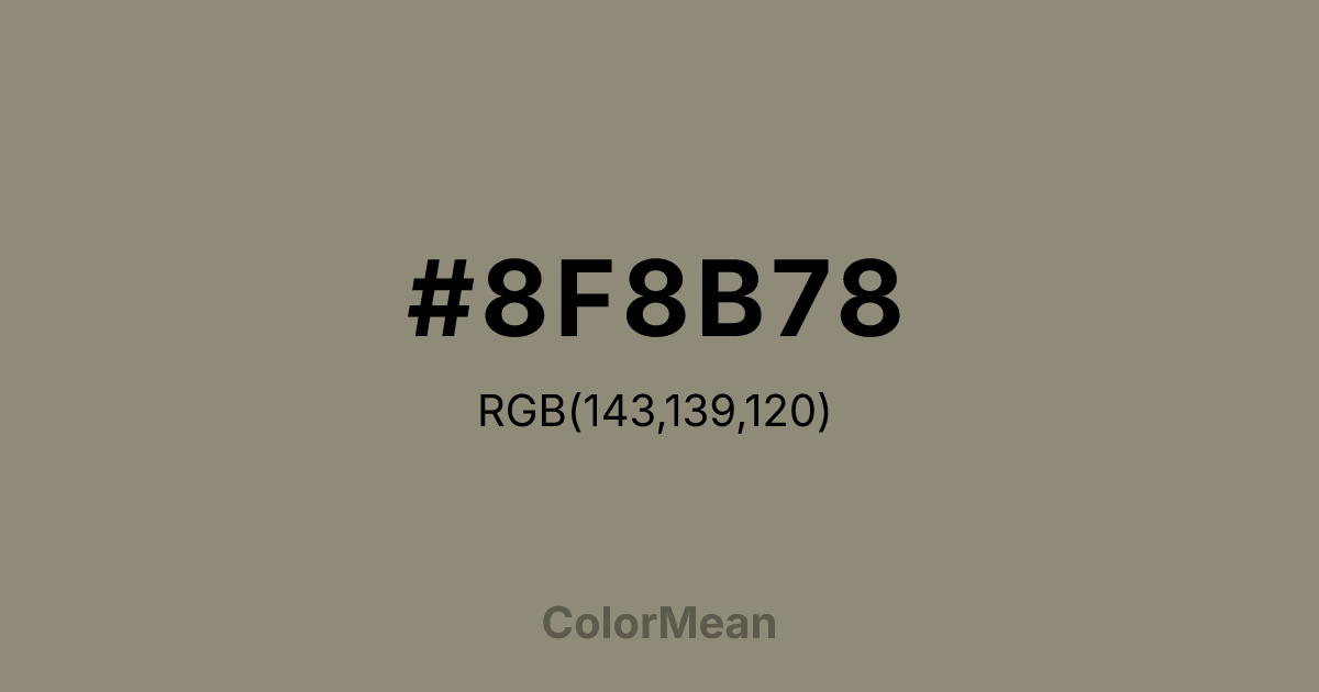 #8F8B78 color swatch