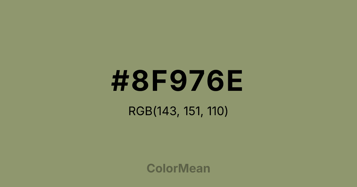 #8F976E color swatch