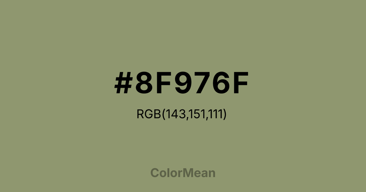 #8F976F color swatch