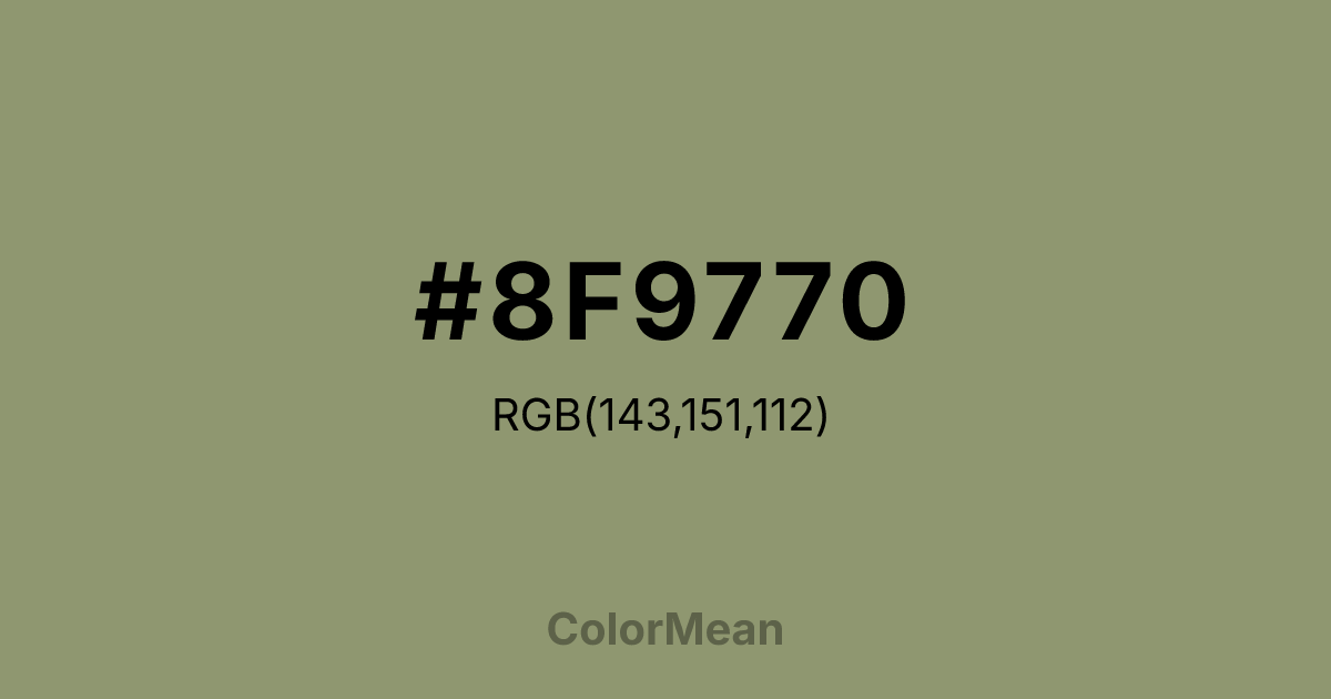 #8F9770 color swatch