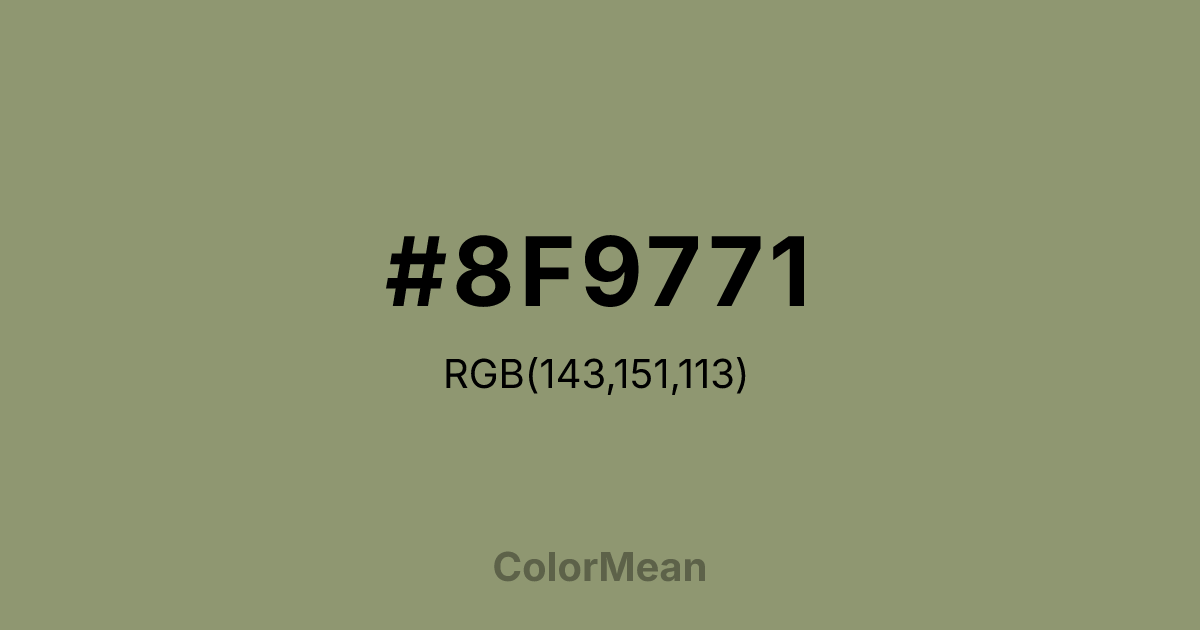 #8F9771 color swatch
