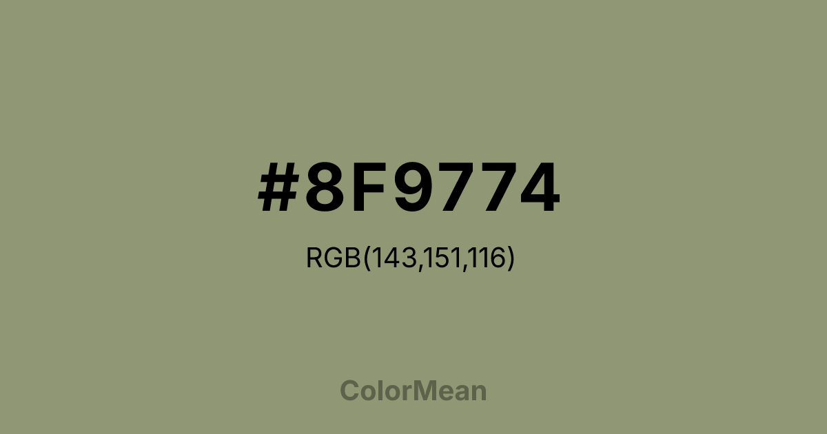 #8F9774 color swatch