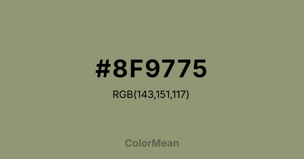 #8F9775 color swatch