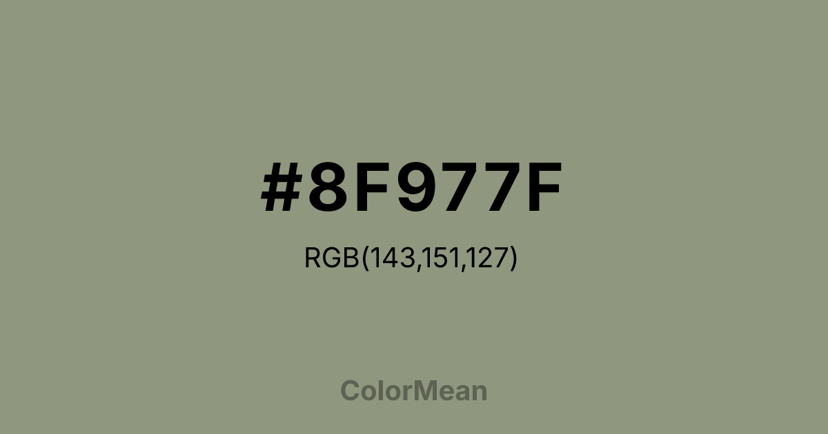 #8F977F color swatch