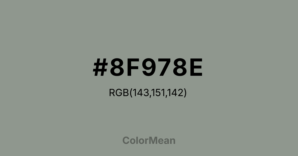 #8F978E color swatch