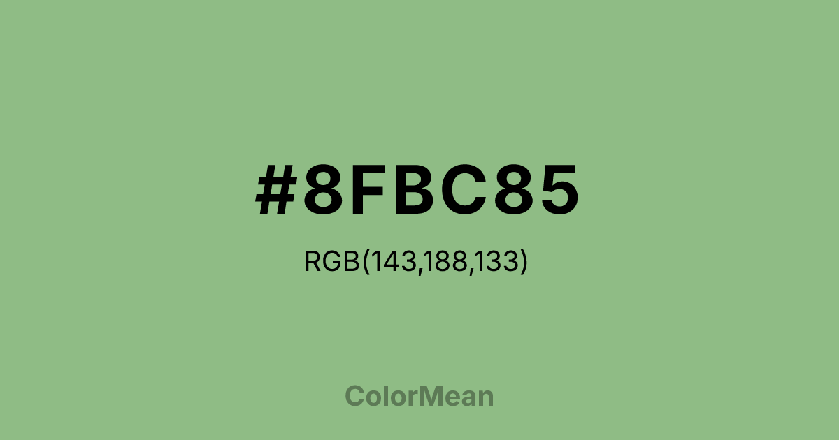 #8FBC85 color swatch