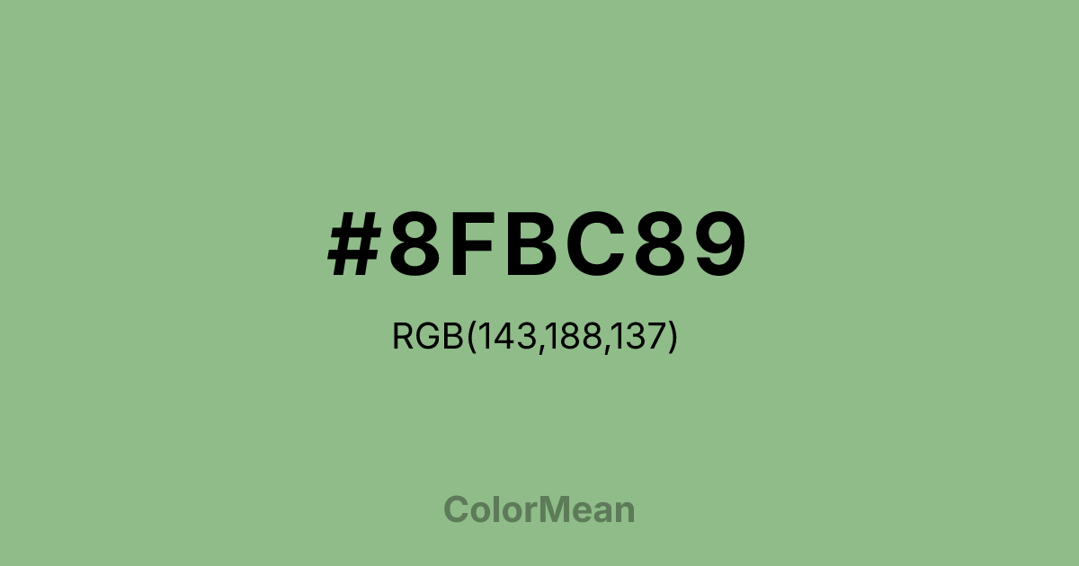 #8FBC89 color swatch