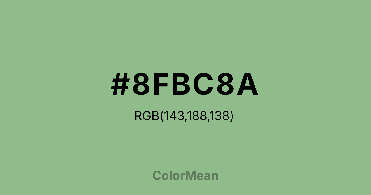 #8FBC8A color swatch