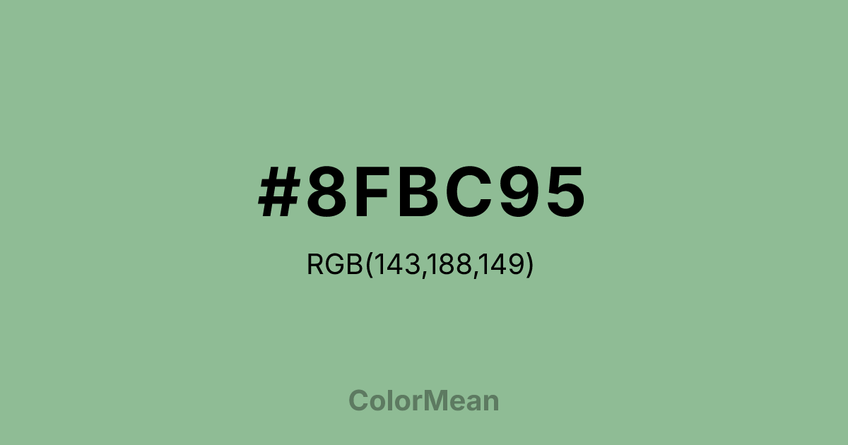 #8FBC95 color swatch