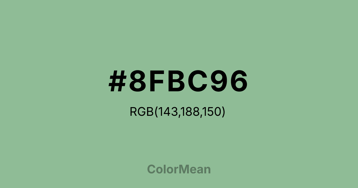 #8FBC96 color swatch