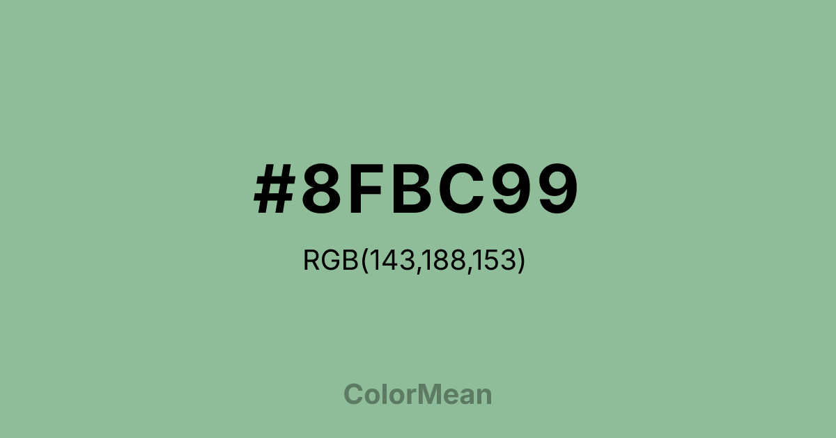 #8FBC99 color swatch