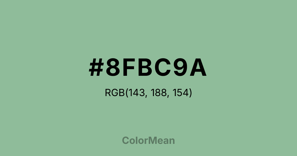 #8FBC9A color swatch