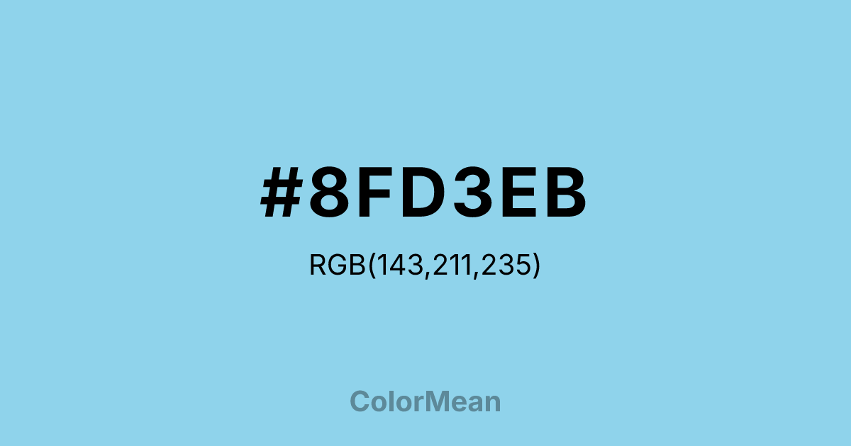 #8FD3EB color swatch