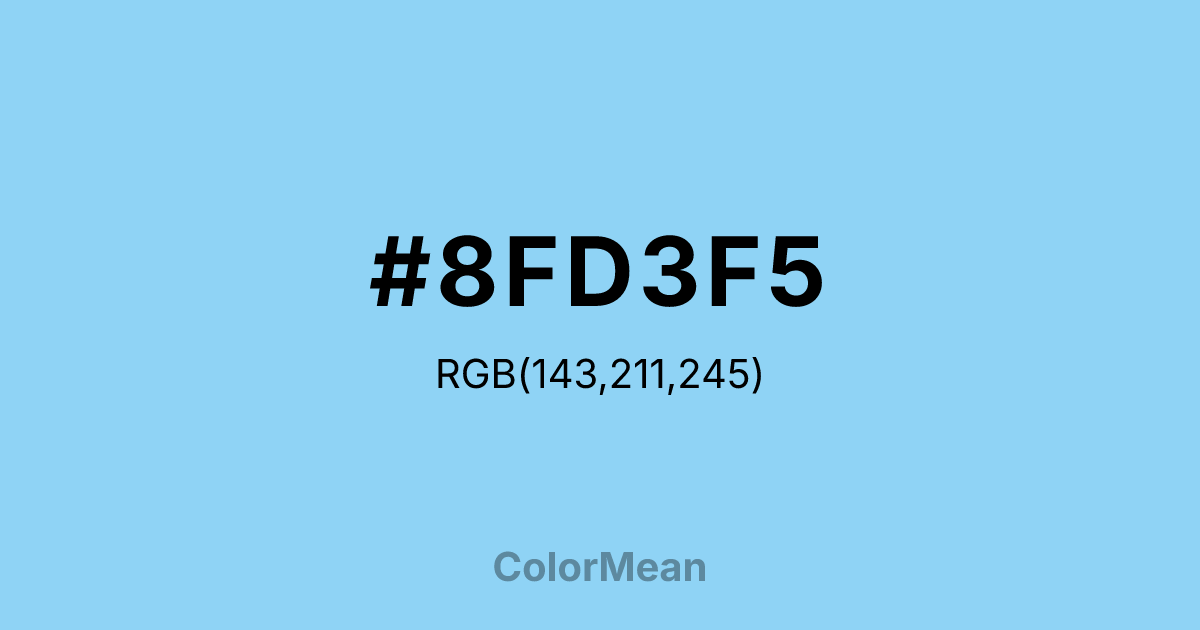 #8FD3F5 color swatch