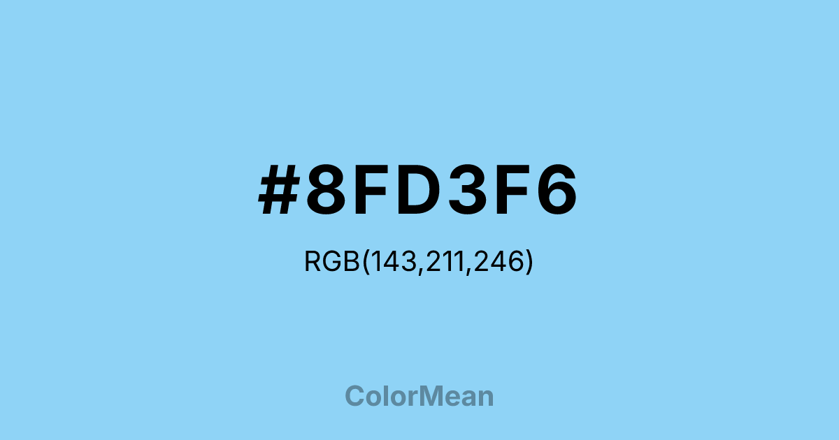 #8FD3F6 color swatch
