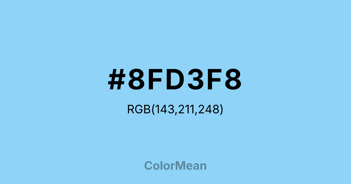 #8FD3F8 color swatch