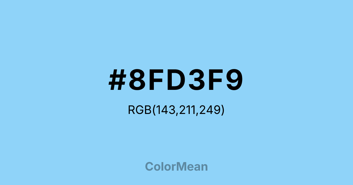#8FD3F9 color swatch