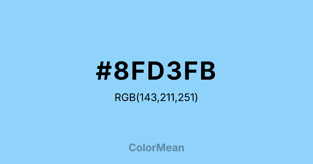 #8FD3FB color swatch