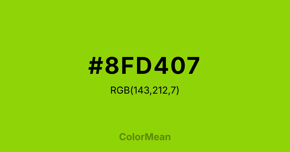 #8FD407 color swatch