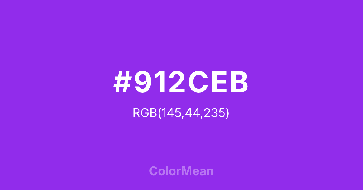 #912CEB color swatch