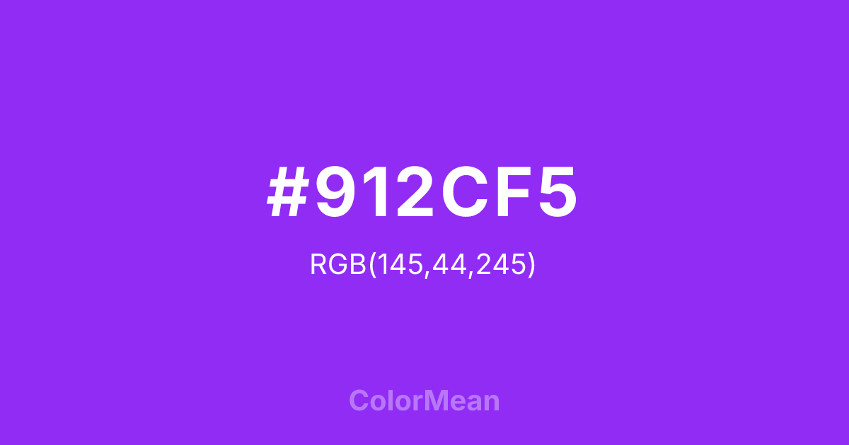 #912CF5 color swatch