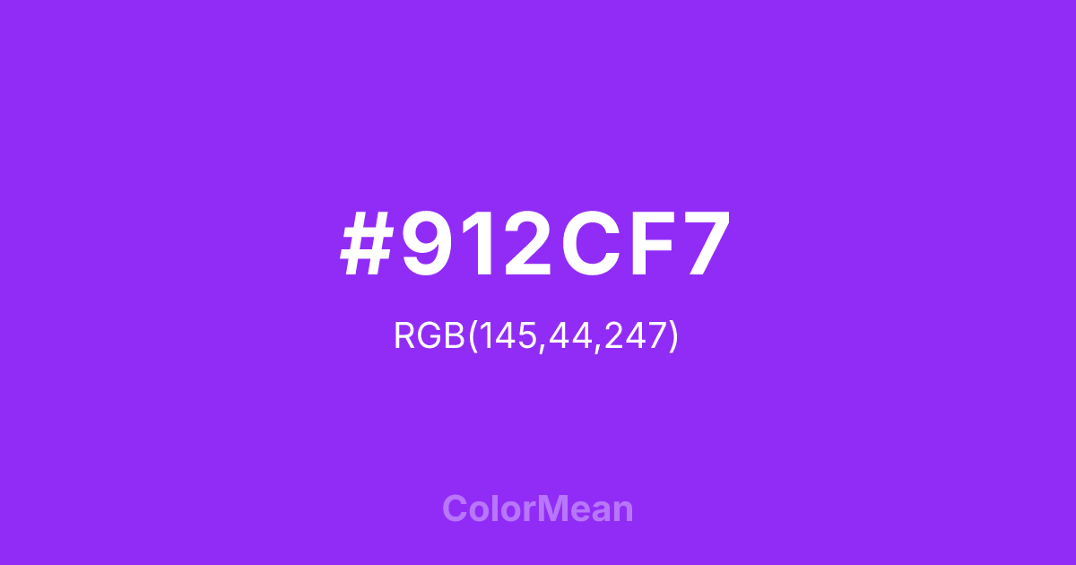 #912CF7 color swatch